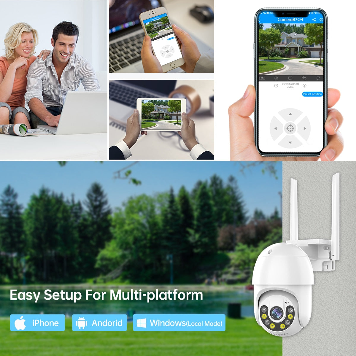 Smart Surveillance Security Camera | Remote Controlled 2-Way Audio System encalife