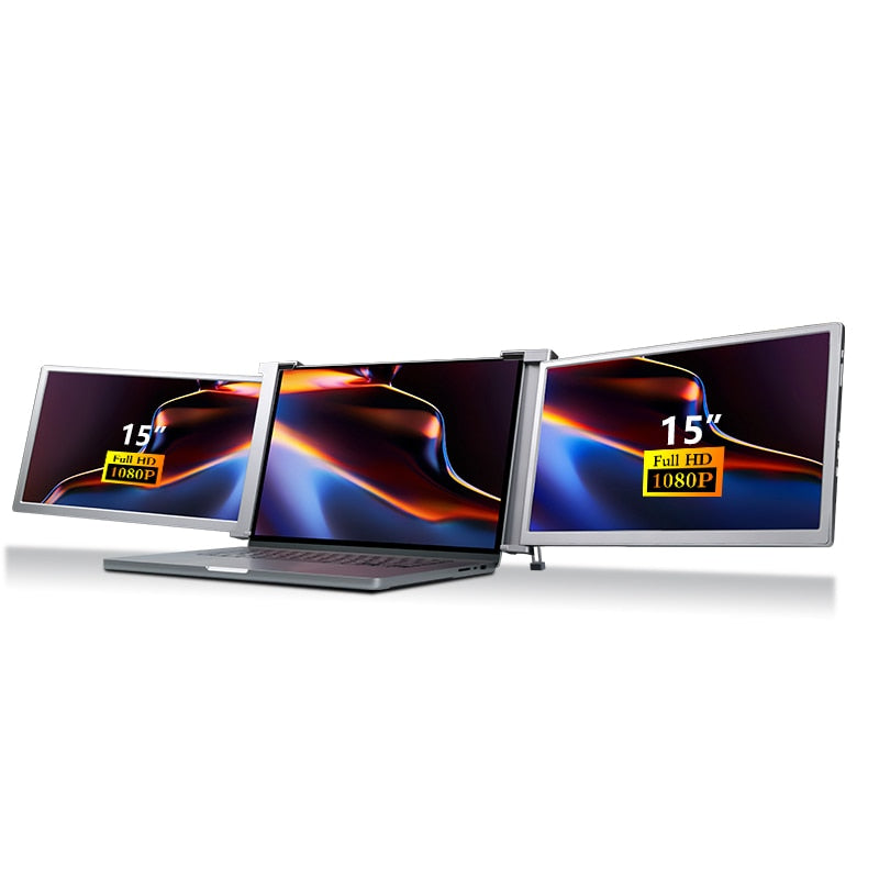 Triple Portable Laptop Monitor | Screen Extender | On-the-Go Ultra-Wide Display Solution encalife