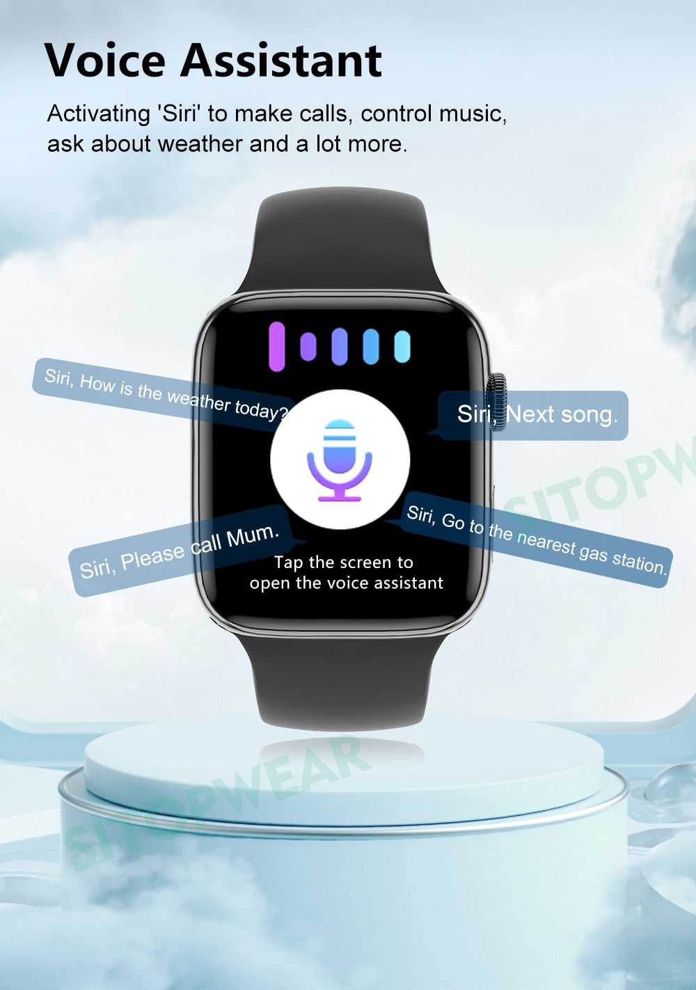 Smart Watch | Wireless Charging Fitness Tracker With 6 Straps