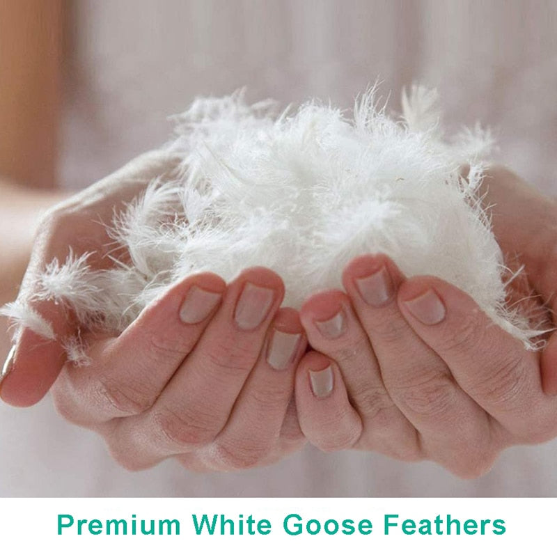 Luxurious Goose Feather Mattress Topper | 100% Cotton encalife