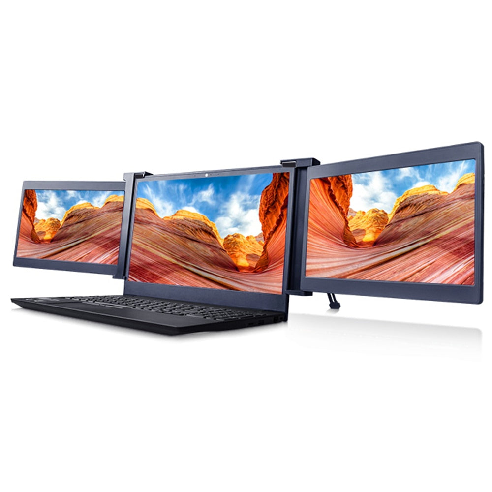 Triple Portable Laptop Monitor | Screen Extender | On-the-Go Ultra-Wide Display Solution encalife