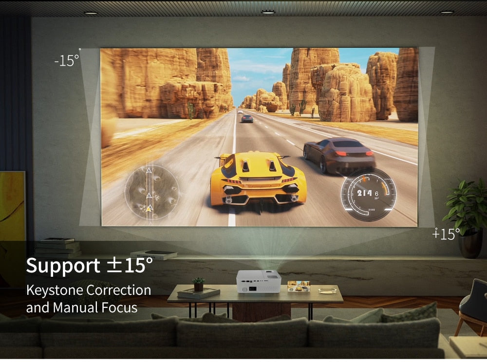4K Home Projector | 10,000 Lumens | 60 - 450 Inch Clear Projection