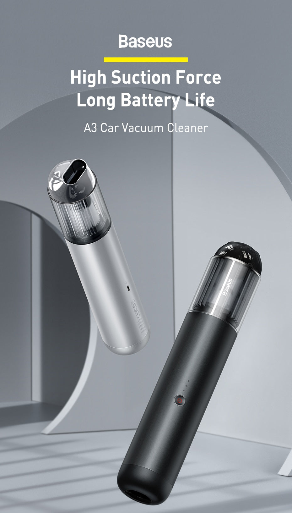 Powerful Handheld Vacuum | With LED Light encalife