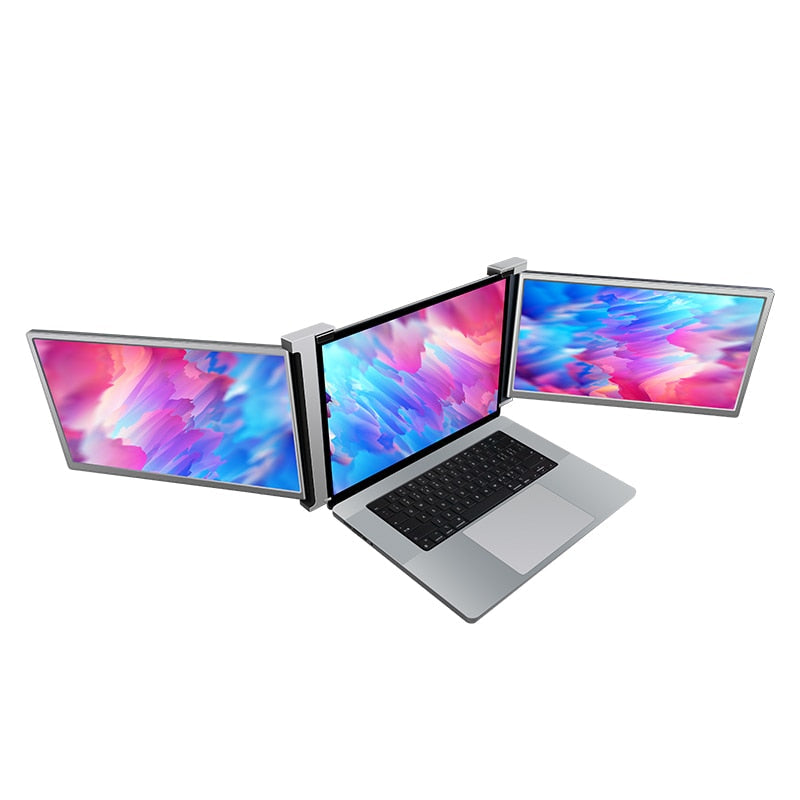 Triple Portable Laptop Monitor | Screen Extender | On-the-Go Ultra-Wide Display Solution encalife