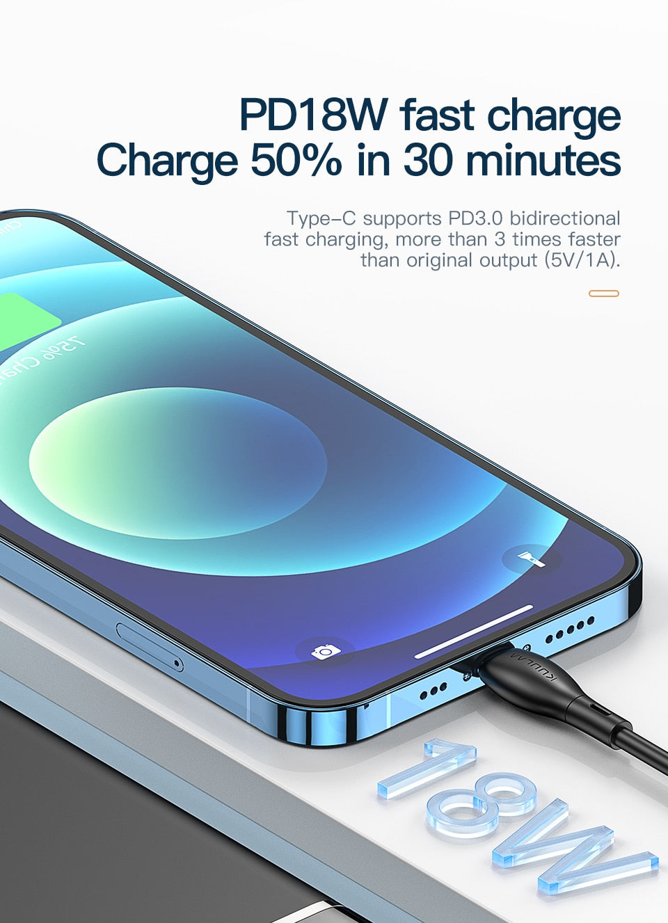 Portable Charger | Black | 18W / 10,000mAh Power Bank encalife
