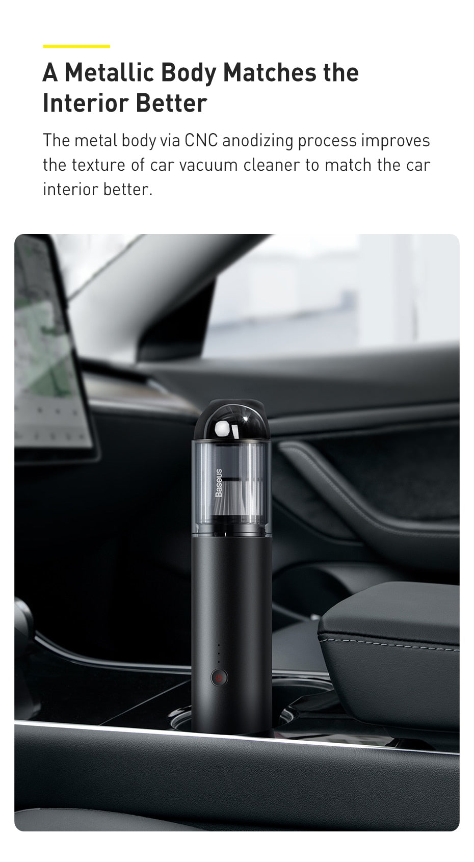Powerful Handheld Vacuum | With LED Light encalife
