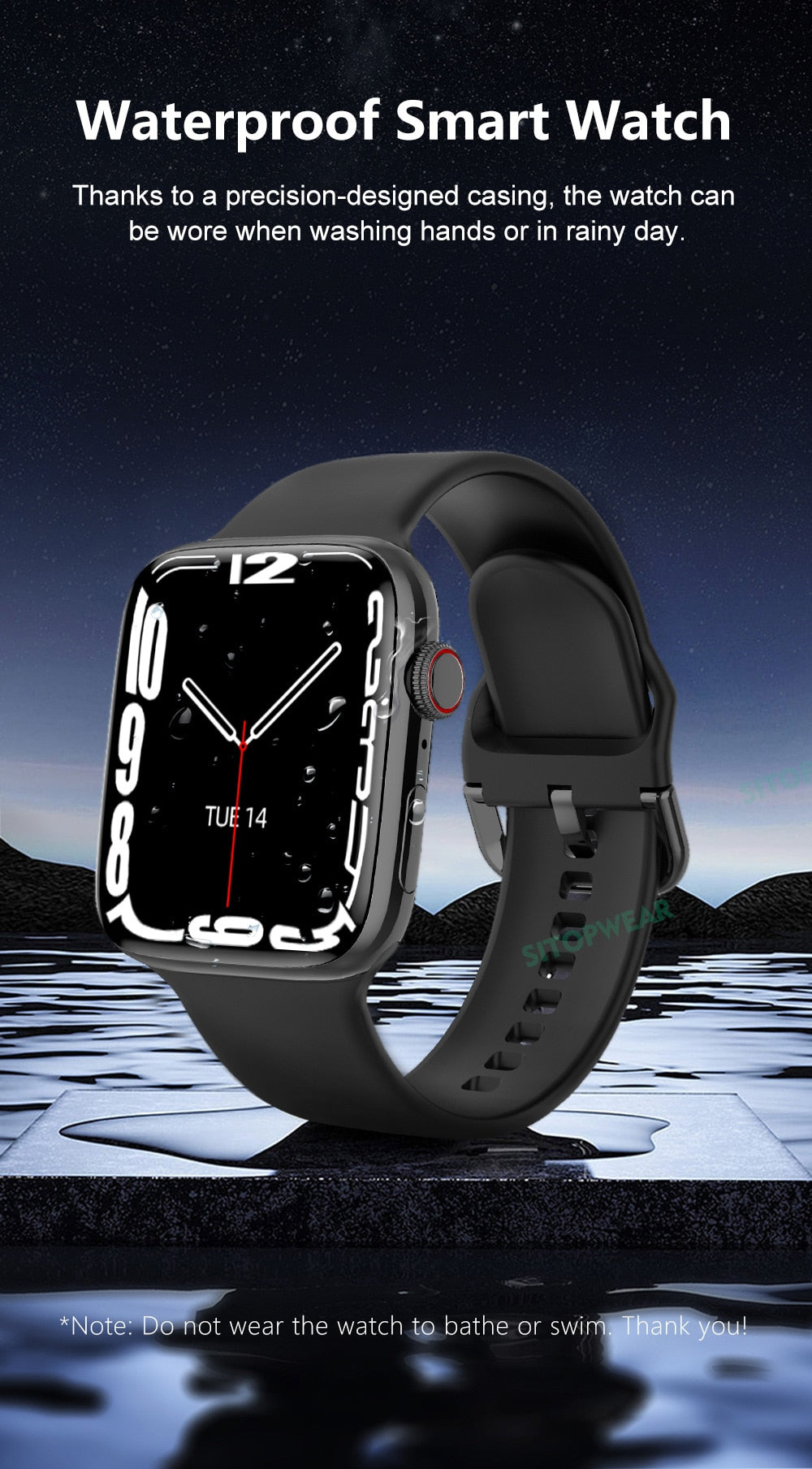 Smart Watch | Wireless Charging Fitness Tracker With 6 Straps