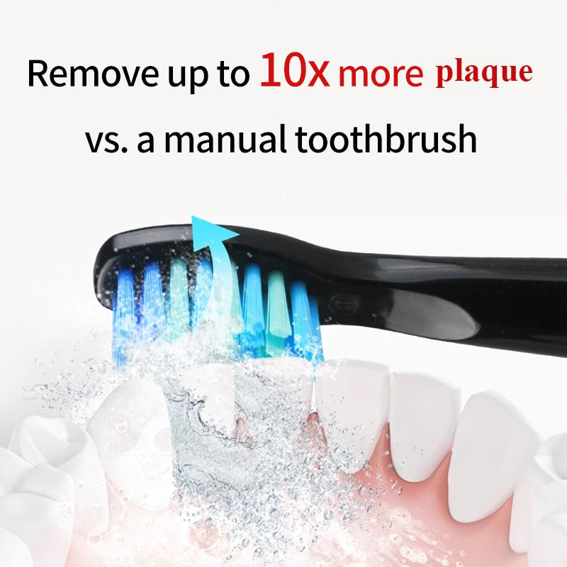 Electric Toothbrush | White | Includes 8 Heads encalife