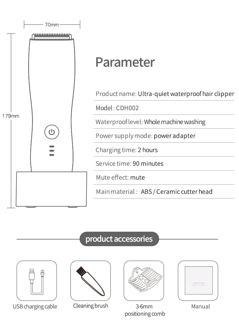 Professional Electric Hair Trimmer | Rechargeable Hair Trimmer
