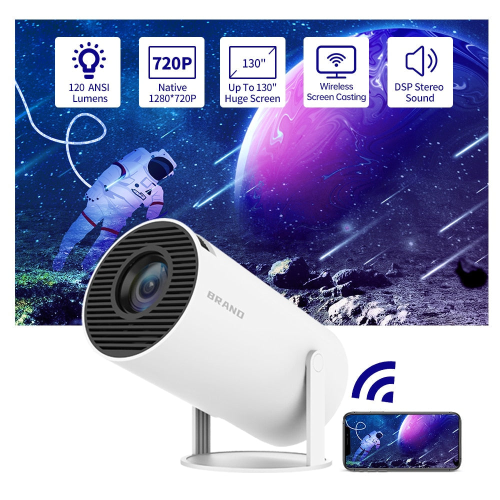 Ultimate Bedroom Companion: Portable Mini 4K Projector for Home Entertainment encalife