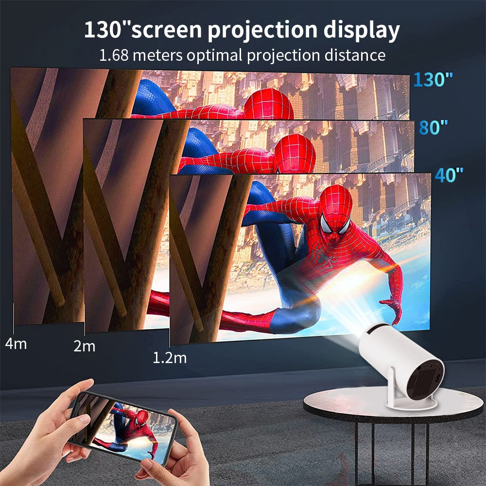 Ultimate Bedroom Companion: Portable Mini 4K Projector for Home Entertainment encalife
