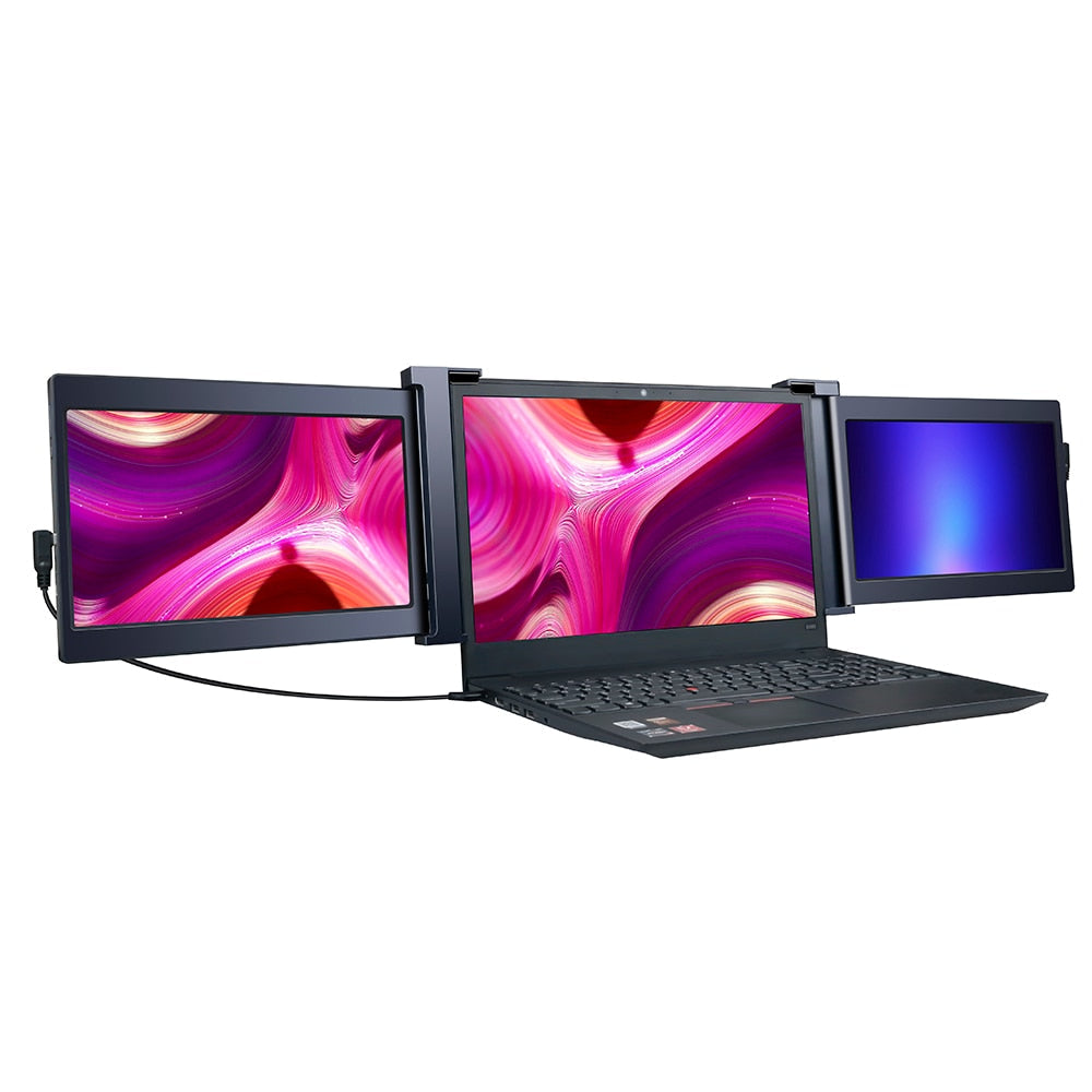 Triple Portable Laptop Monitor | Screen Extender | On-the-Go Ultra-Wide Display Solution encalife