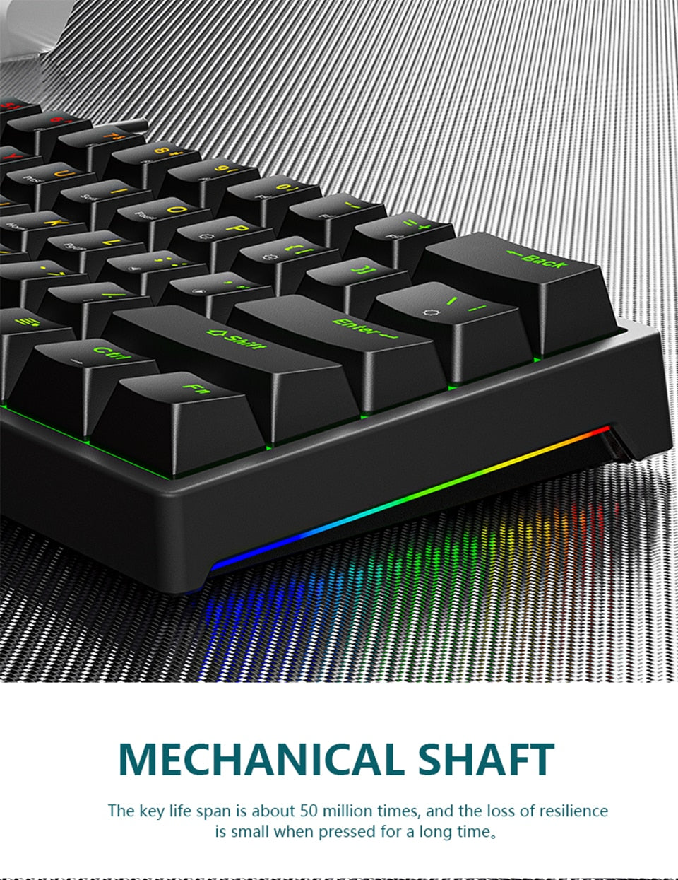 61-Key Gaming Keyboard | With RGB Backlighting encalife