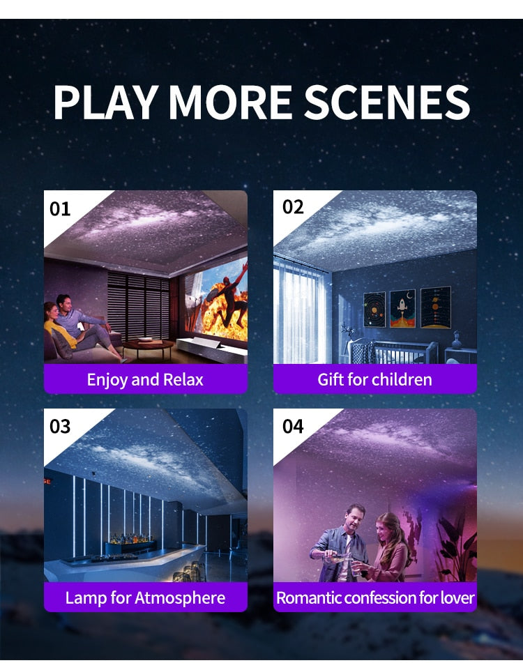 Galaxy Projector | Sky Projector | LED Rechargeable Sky Lamp encalife