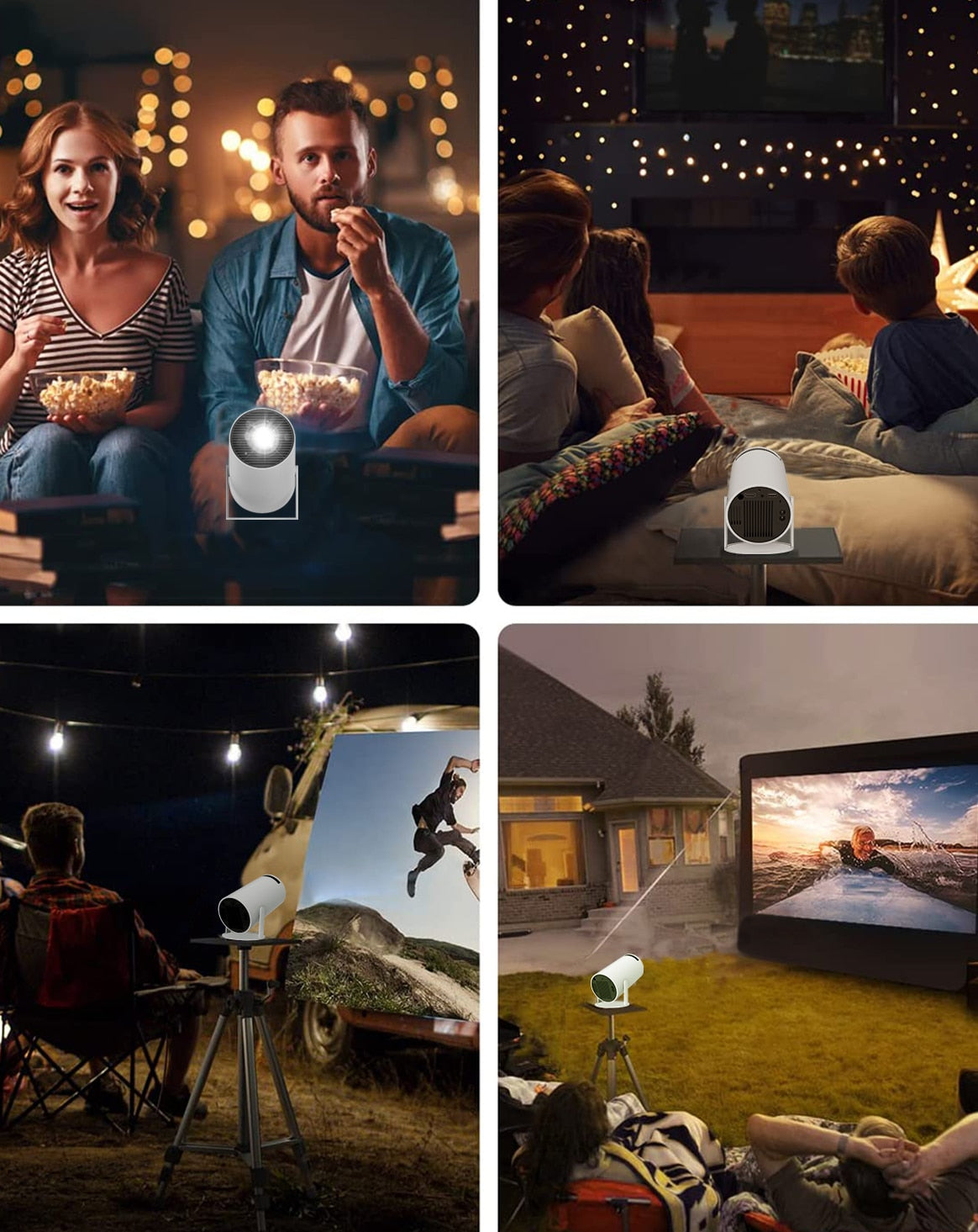 Ultimate Bedroom Companion: Portable Mini 4K Projector for Home Entertainment encalife