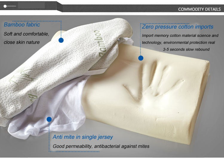 Memory Foam Pillow | Breathable Bamboo Cover
