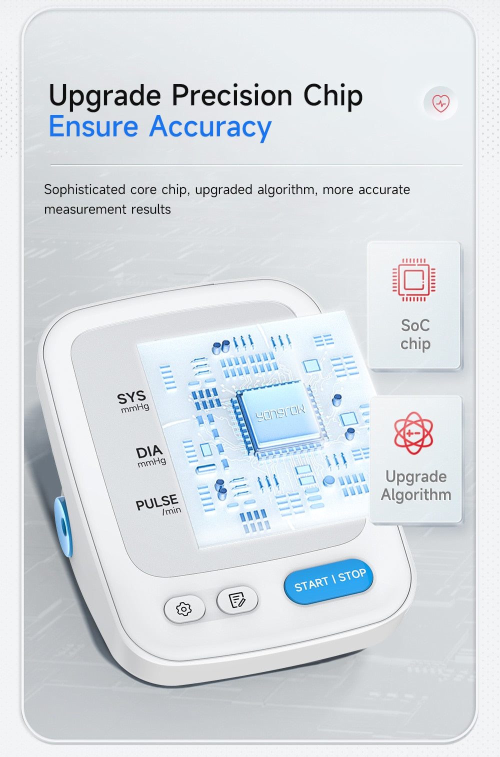 Digital Blood Pressure Monitor | Portable Monitor with LED Display encalife