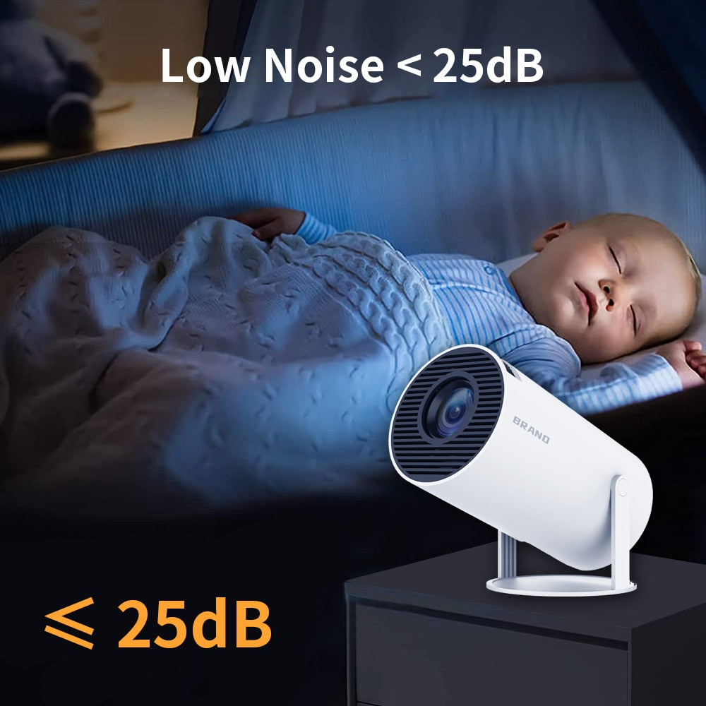 Ultimate Bedroom Companion: Portable Mini 4K Projector for Home Entertainment encalife