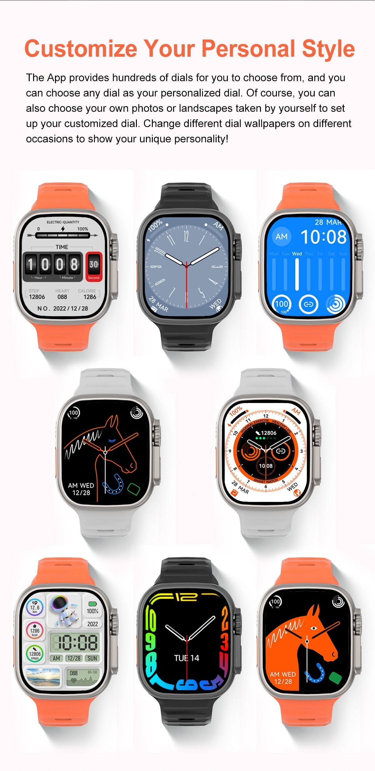Ultra Smart Watch | Smart Phone Compatible Fitness Tracker encalife