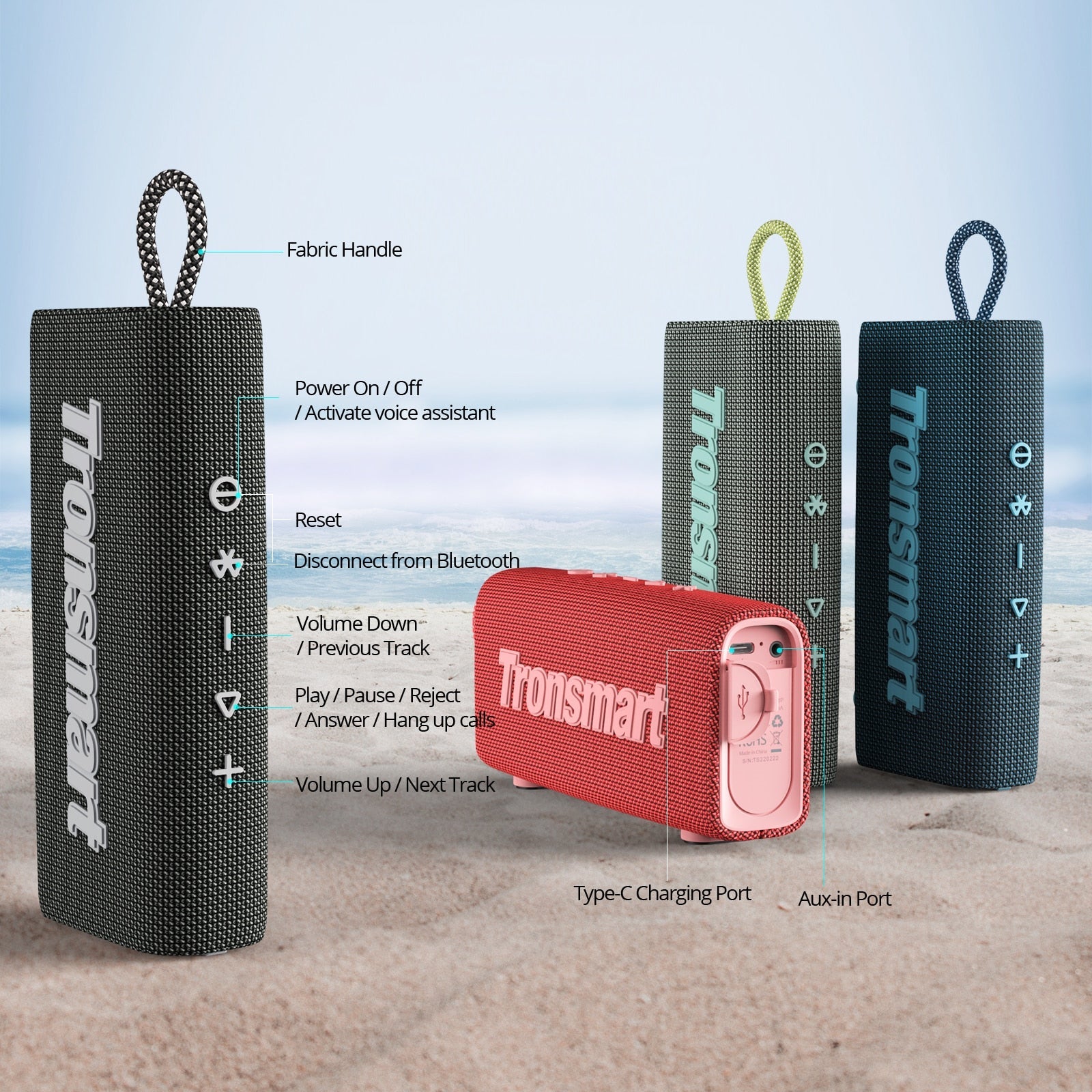 Bluetooth Speaker | 20W Powerful Stereo Sound encalife