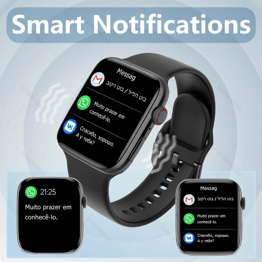 Smart Watch | Wireless Charging Fitness Tracker With 6 Straps encalife