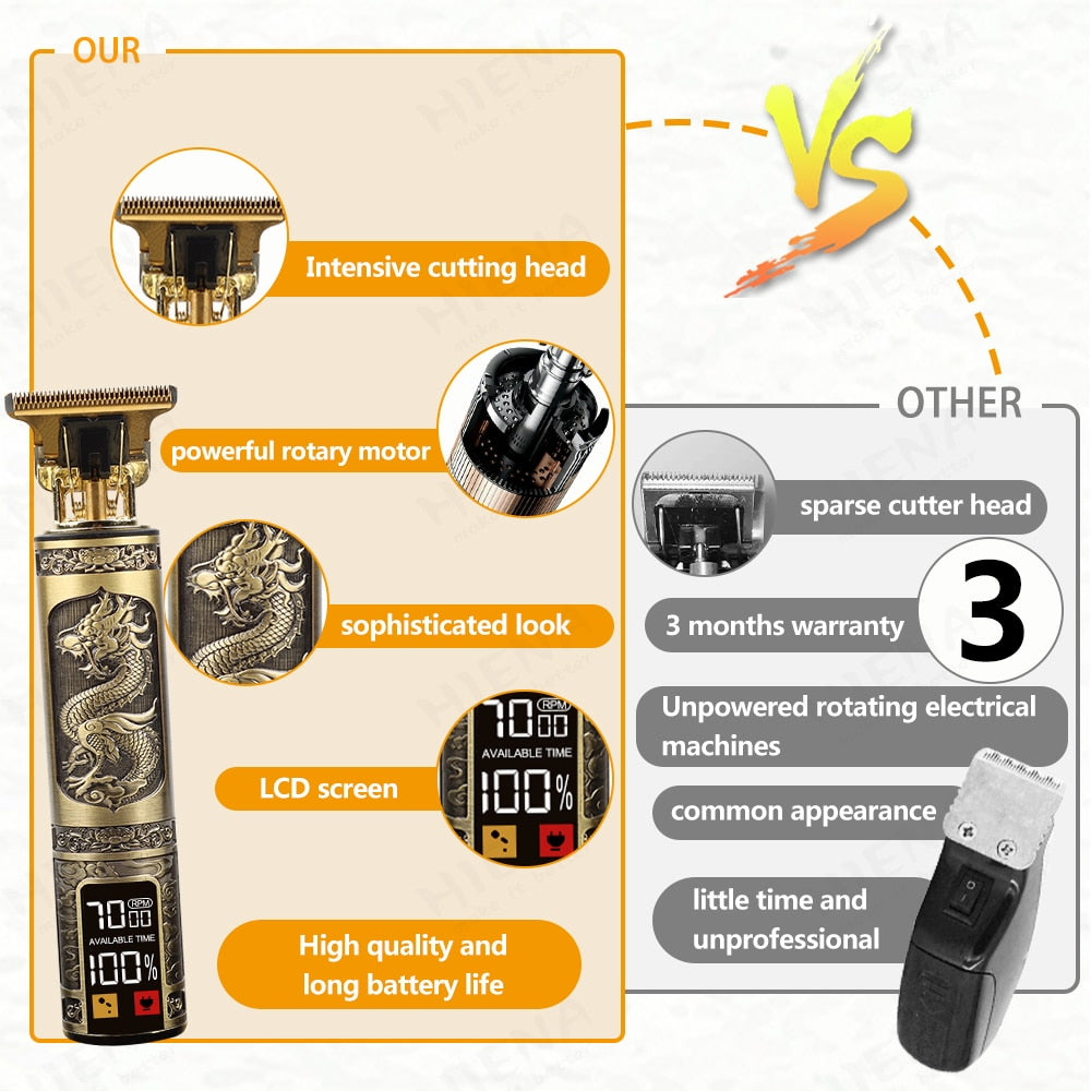 Electric Hair And Beard Trimmer | T9 Head Rechargeable USB Trimmer encalife