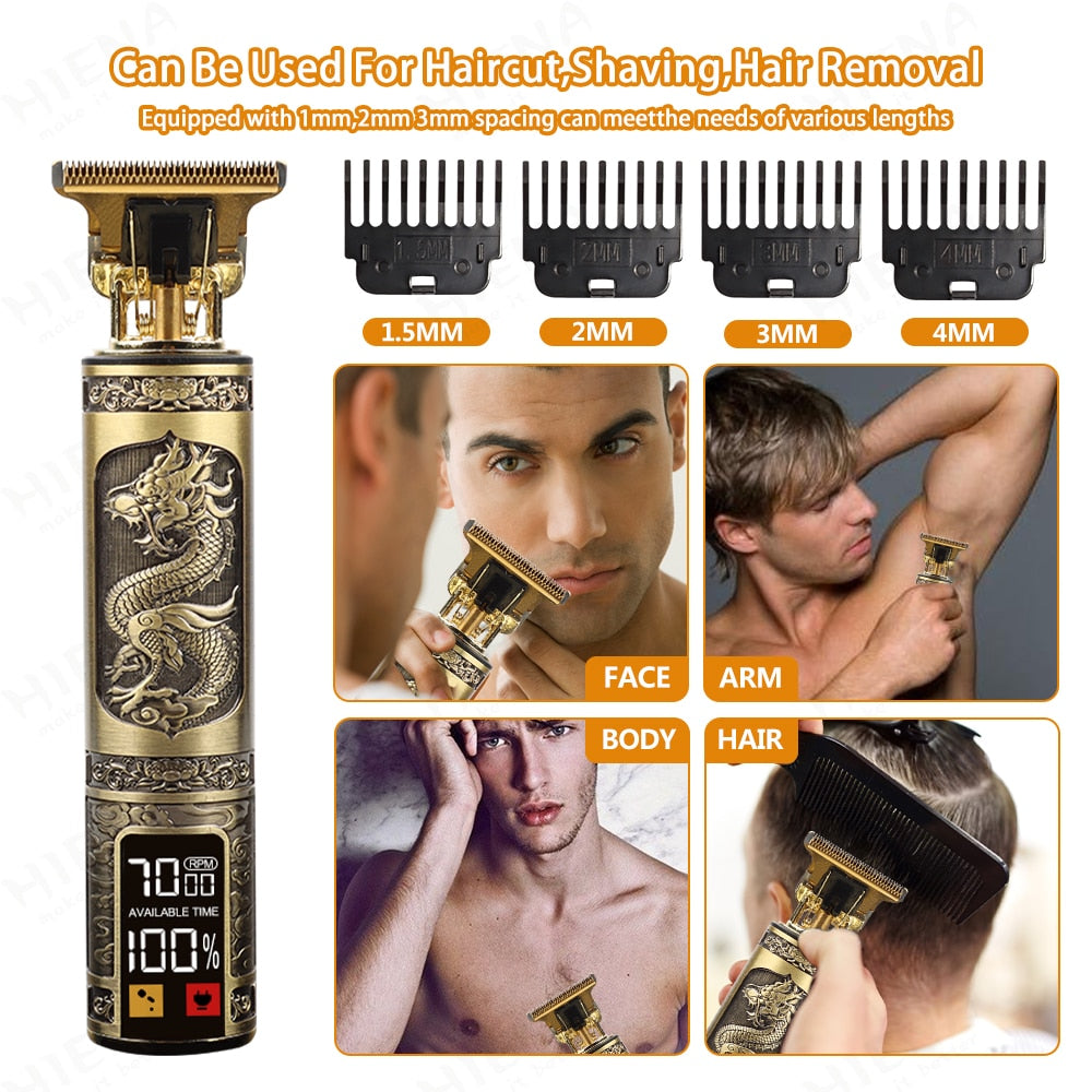 Electric Hair And Beard Trimmer | T9 Head Rechargeable USB Trimmer encalife
