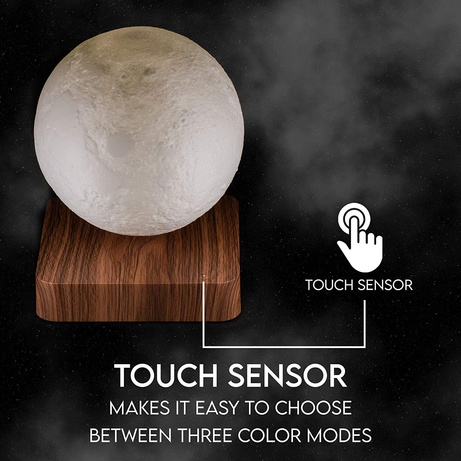 Floating 3D Moon Night Light Lamp (Levitating) encalife