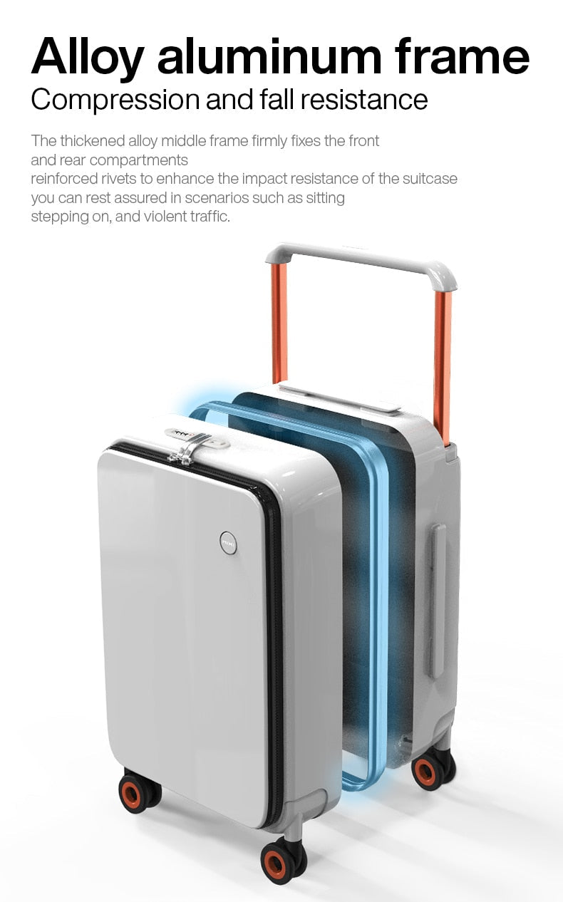 Sleek Luggage | Trendy Carry-On Suitcase encalife