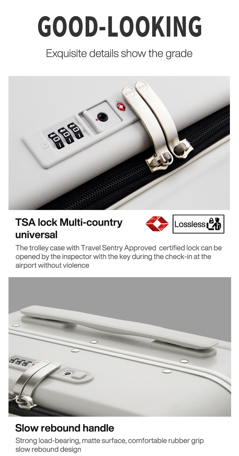 Sleek Luggage | Trendy Carry-On Suitcase encalife