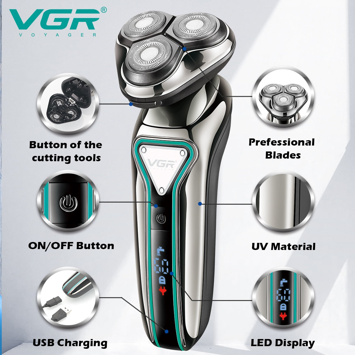 Electric Razor For Men | Built-In Beard Trimmer encalife