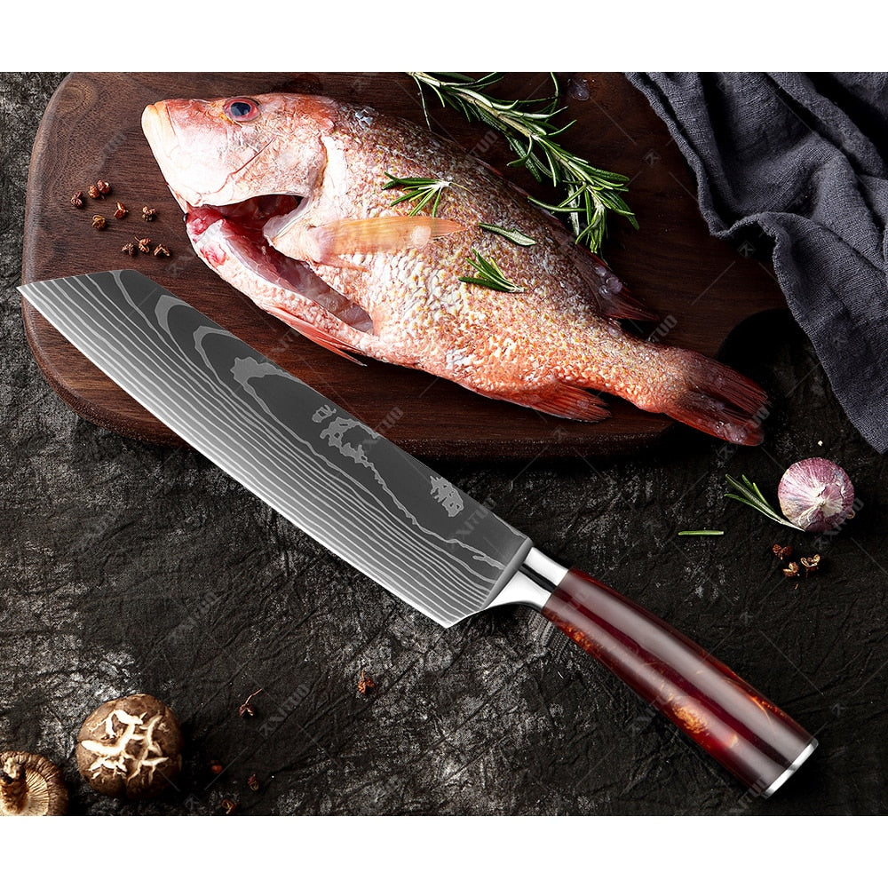 10-Piece Professional Knife Set | With Sharp Blades encalife