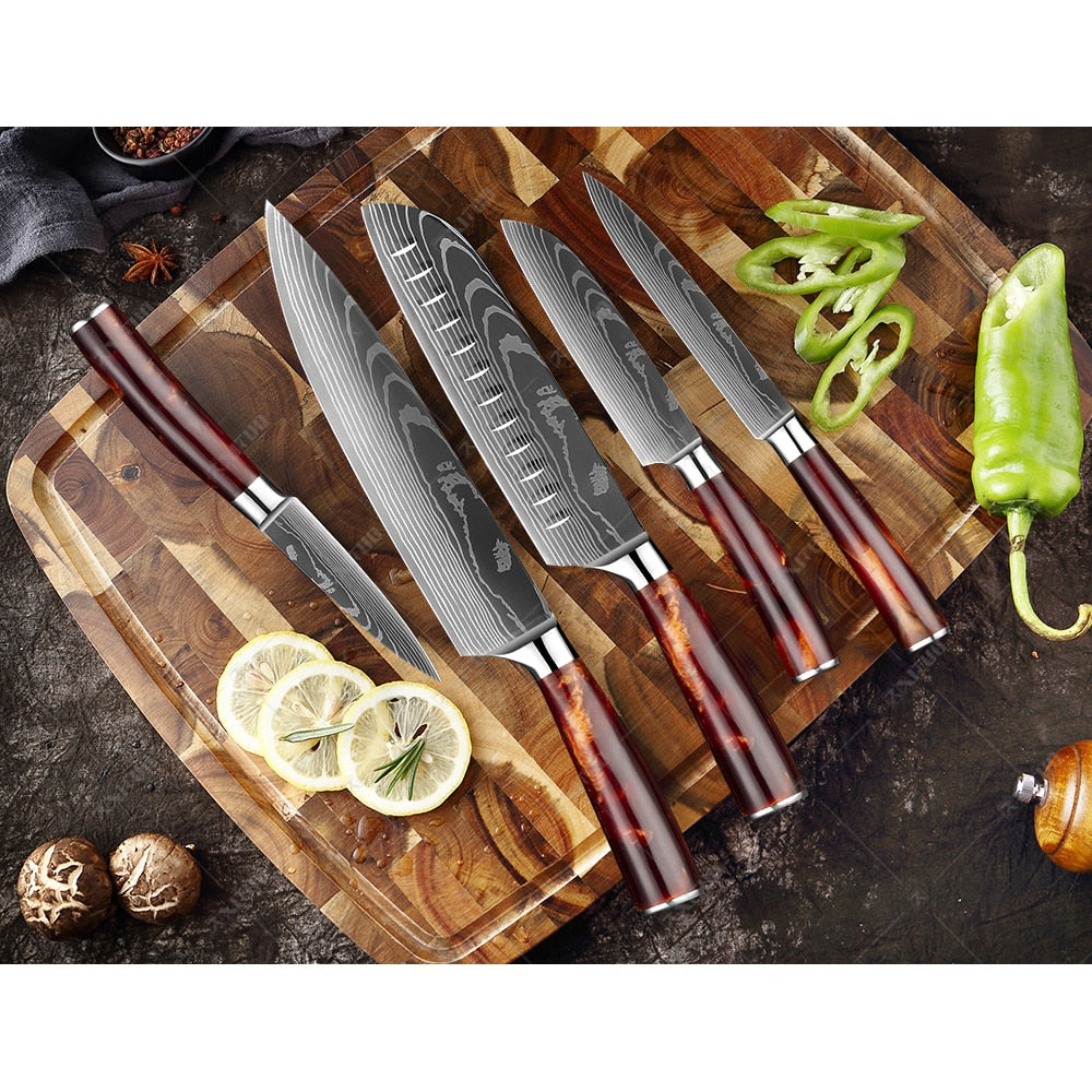10-Piece Professional Knife Set | With Sharp Blades encalife