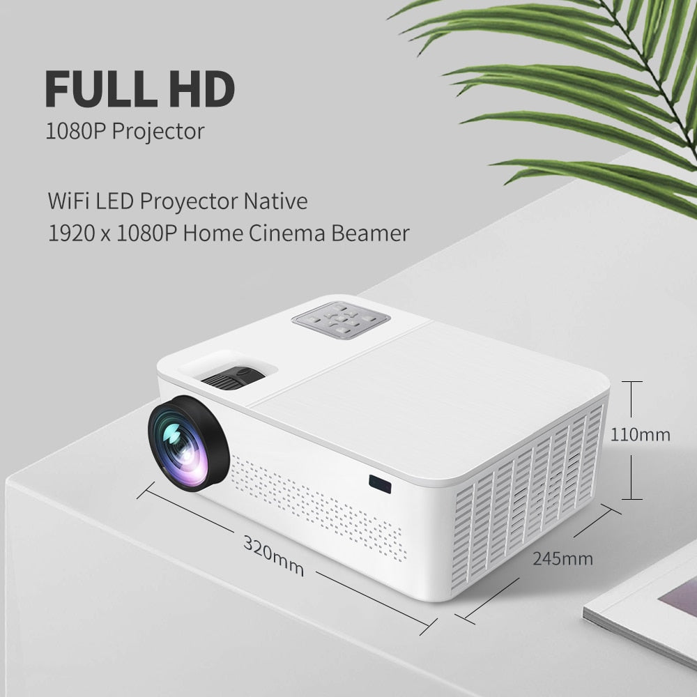 4K Home Projector | 10,000 Lumens | 60 - 450 Inch Clear Projection encalife