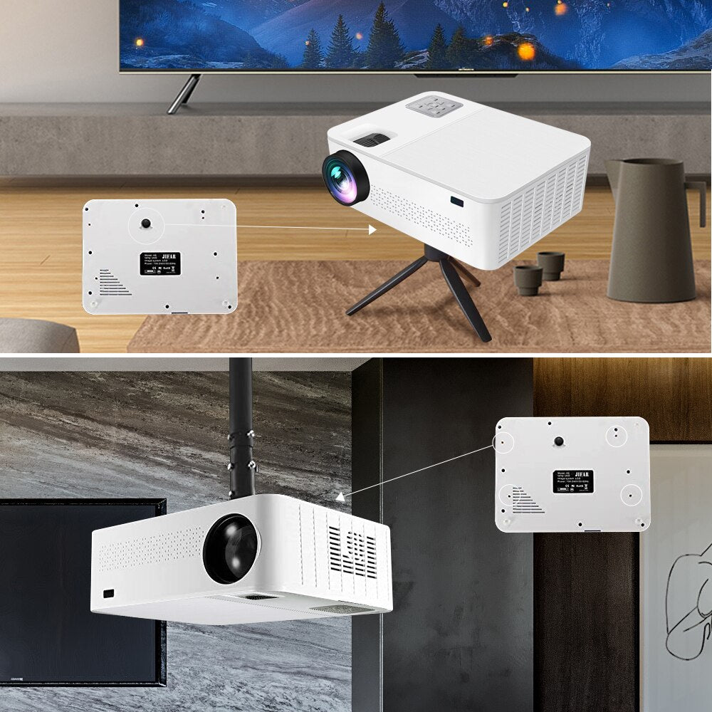 4K Home Projector | 10,000 Lumens | 60 - 450 Inch Clear Projection encalife