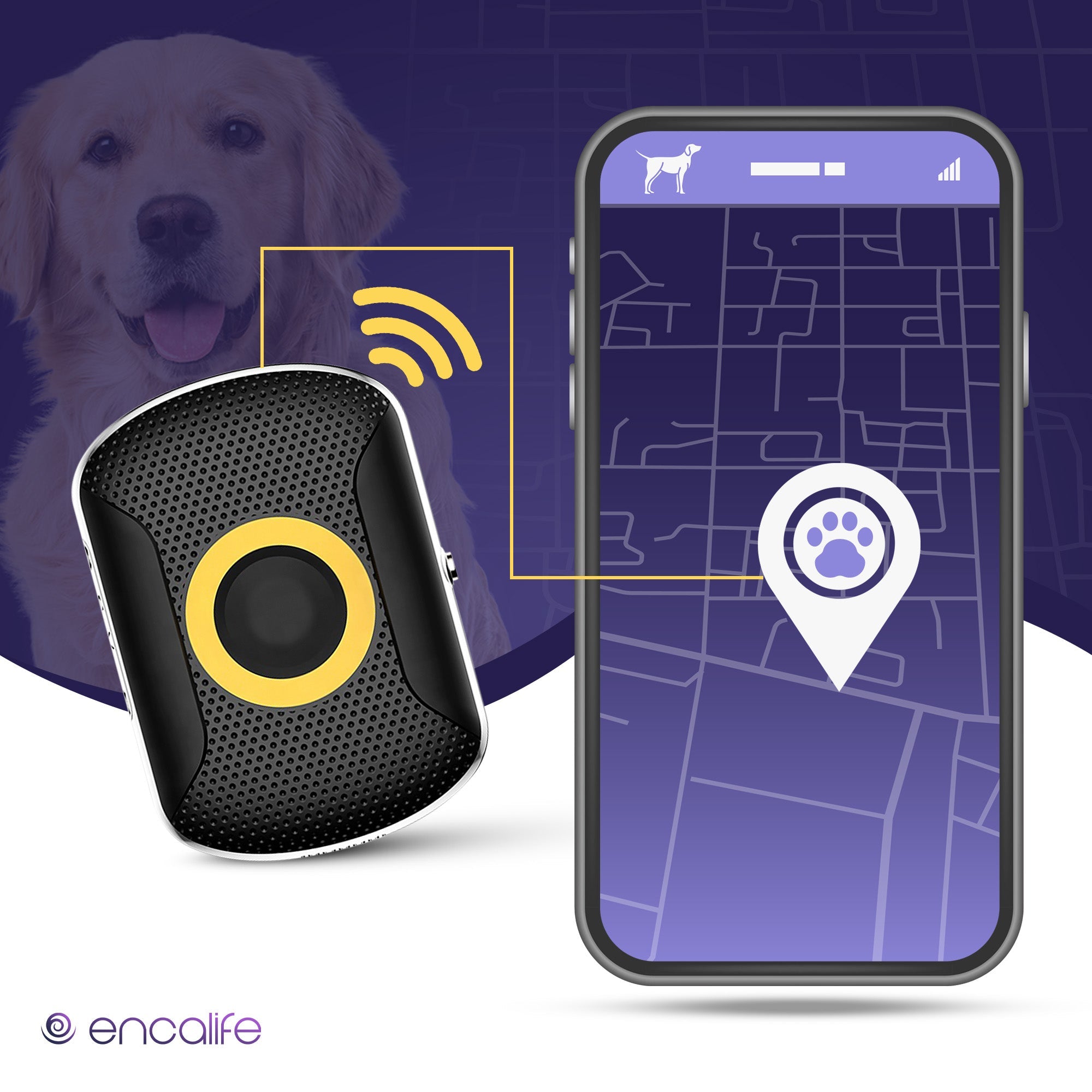 Dog GPS Tracker Collar | 4G Dog Fence encalife