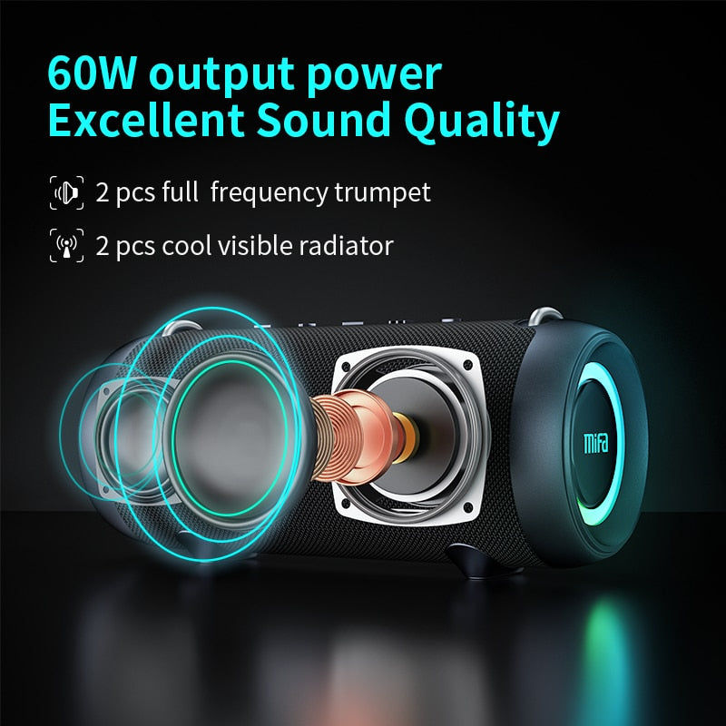 Bluetooth Speaker | 60W Rhythm Light Display encalife