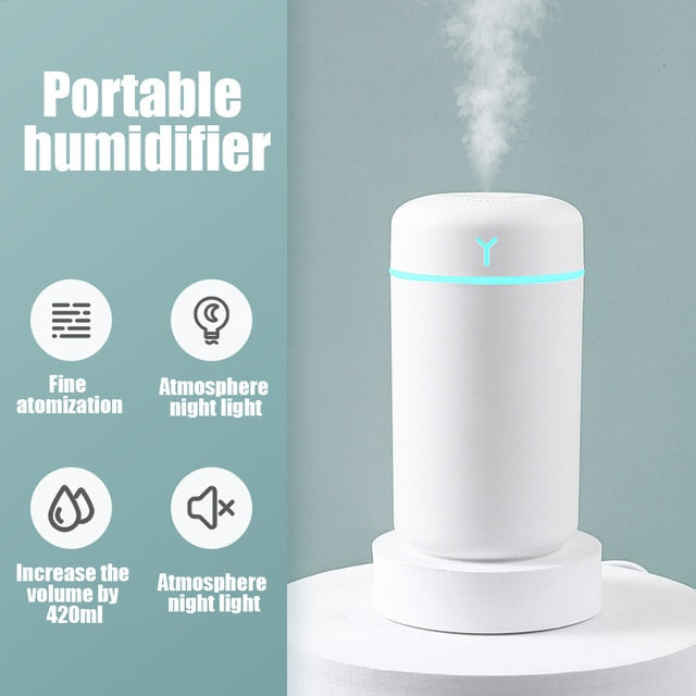 Portable Humidifier | 420ml | 360℃ Cool Mist Sprayer