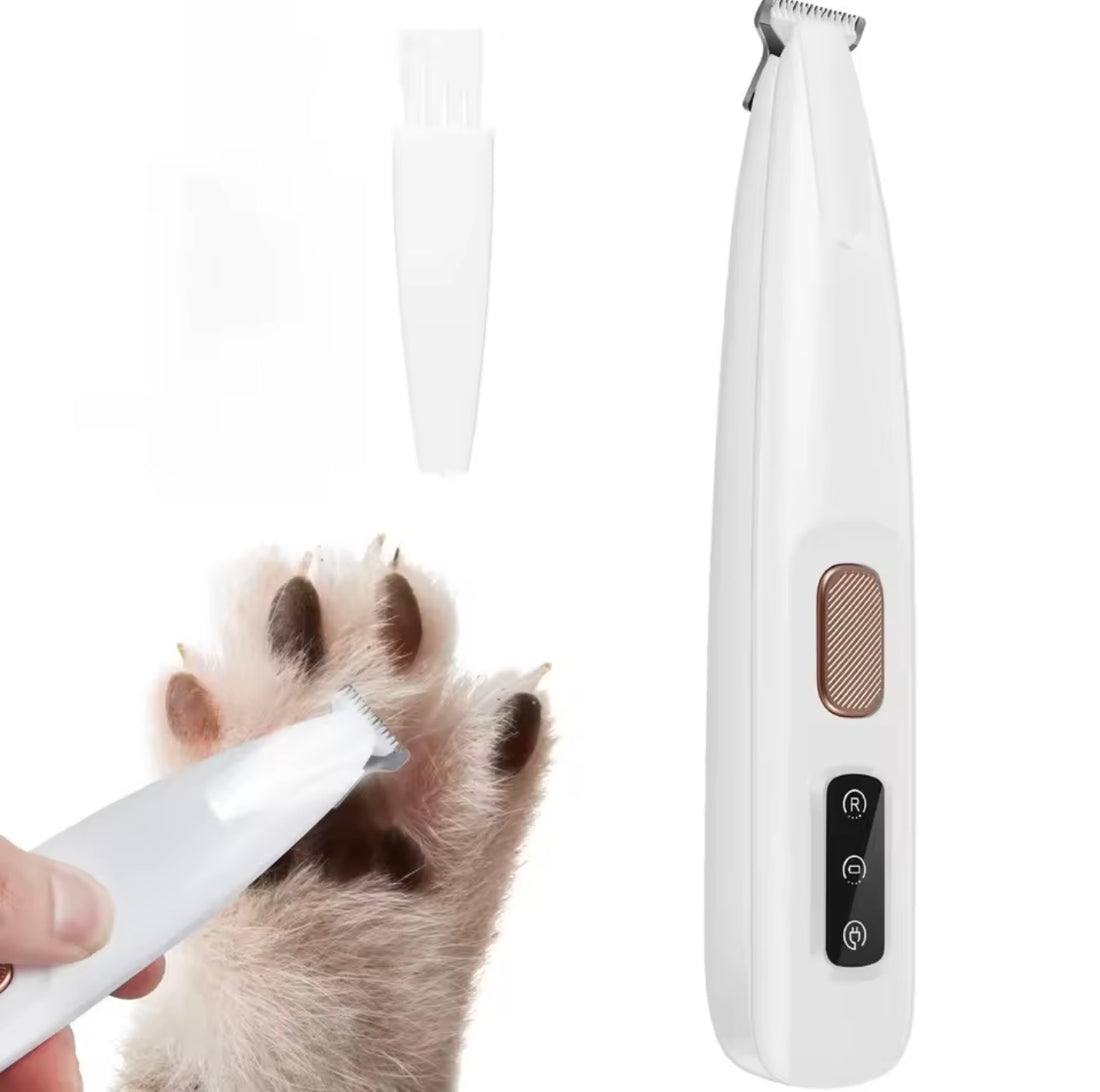 New Dog Paw Trimmer with LED Light Fully Waterproof Pet Hair Trimmer with LED Display Dog Clippers for Grooming 18mm Widen Blade