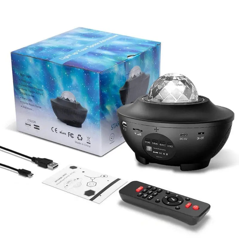 Ambience Galaxy Star Projector with Speaker encalife