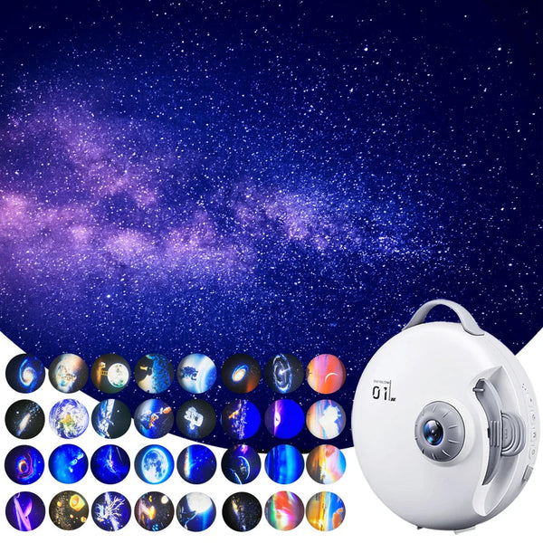 Starry Night: HD Focus Galaxy Projector with Built-in Bluetooth and white noise