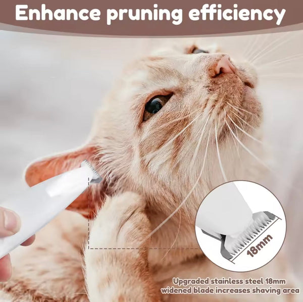 New Dog Paw Trimmer with LED Light Fully Waterproof Pet Hair Trimmer with LED Display Dog Clippers for Grooming 18mm Widen Blade encalife