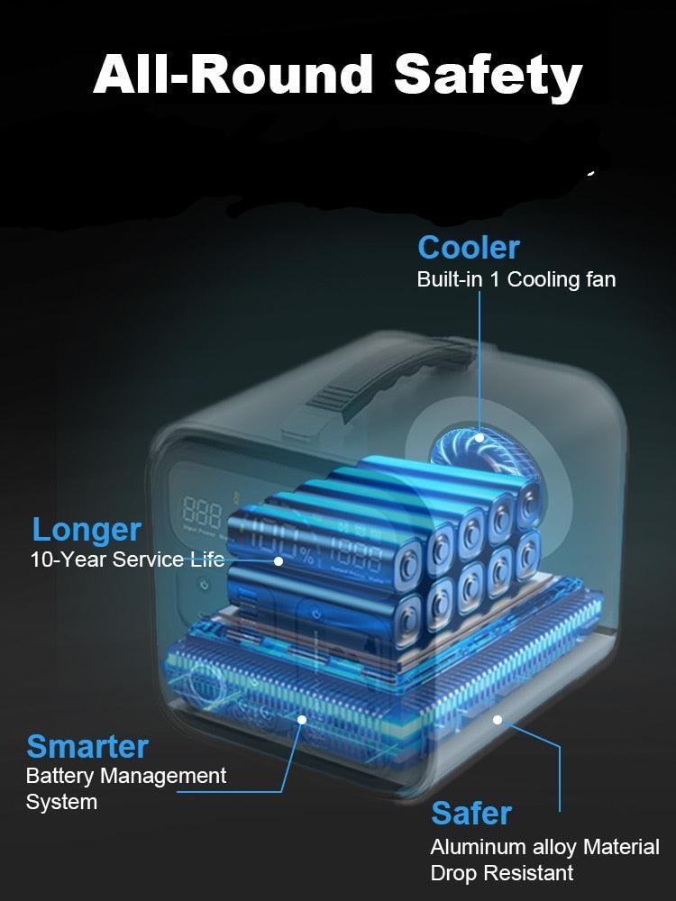 Portable Power Station | 1000W | Uninterrupted Power Supply for Camping and Emergencies encalife