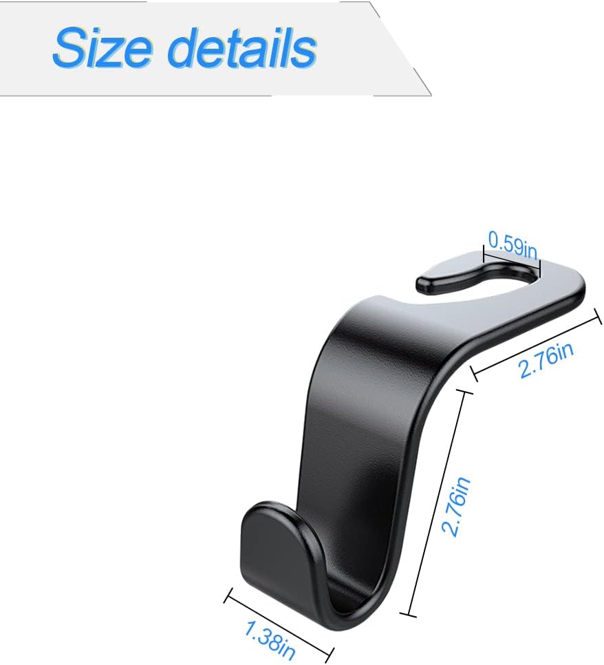 Car Back Seat Hanger Hooks 4 Pack encalife