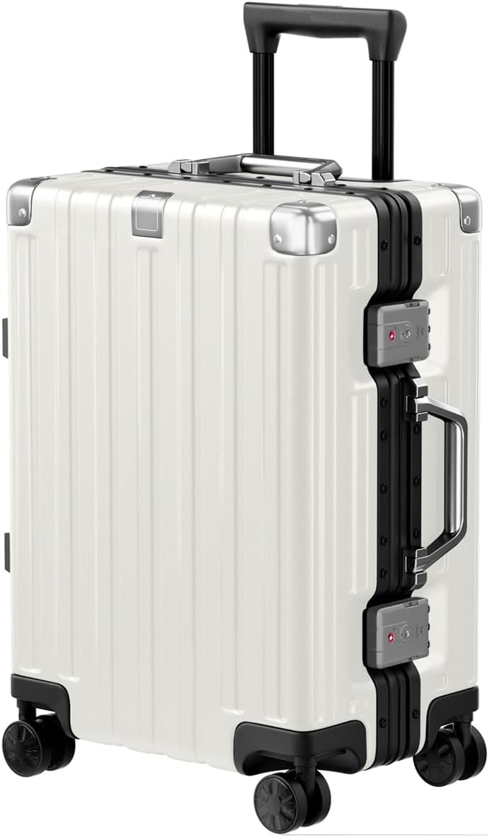 Zipperless Aluminum Frame Carry On Luggage encalife