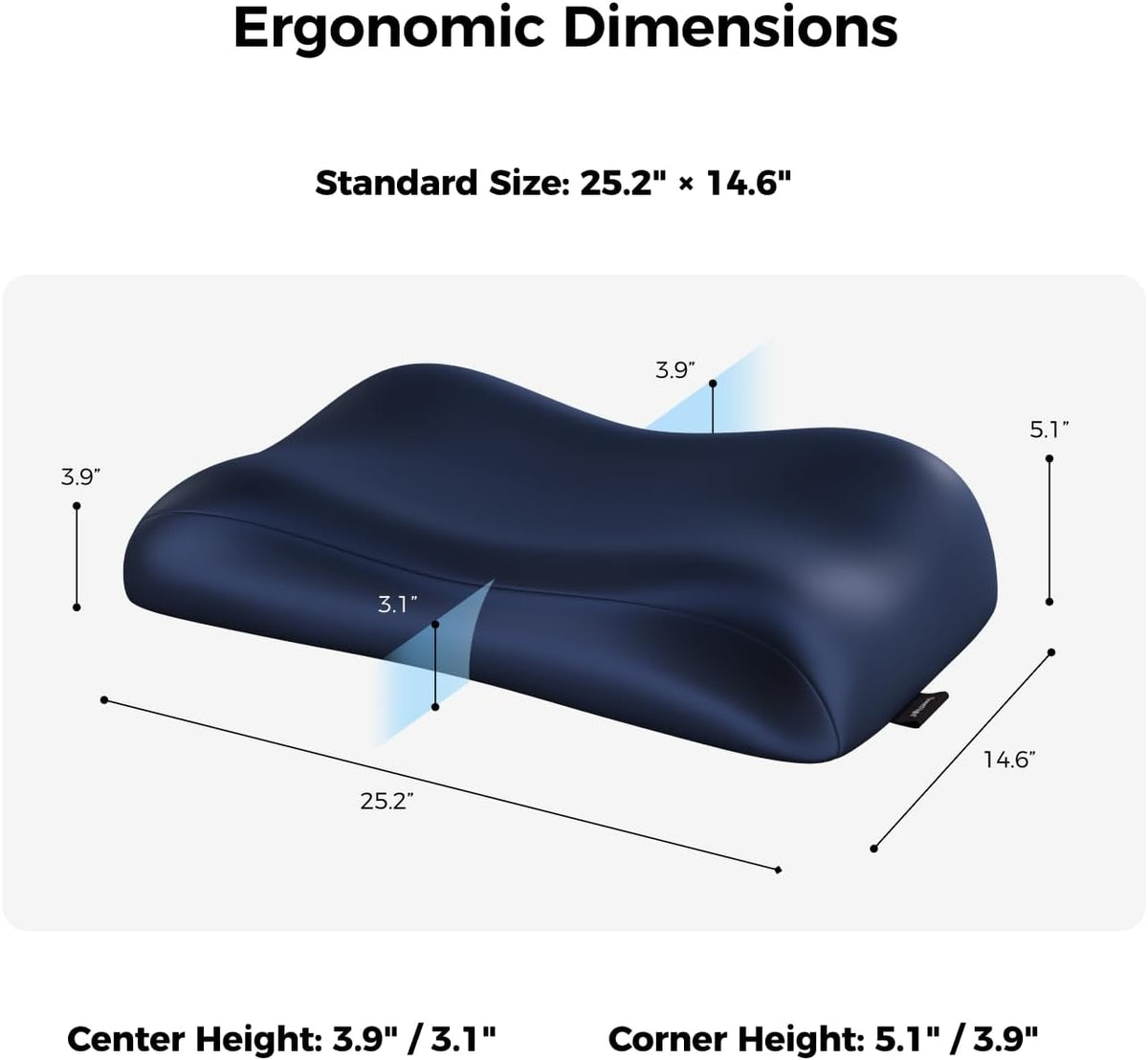 Side Sleeper Cooling Gel Memory Pillow encalife