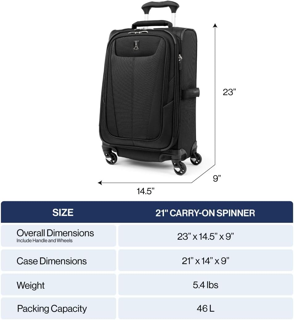 Maxlite 5 Carry-On Luggage I Lightweight Expandable Spinner encalife