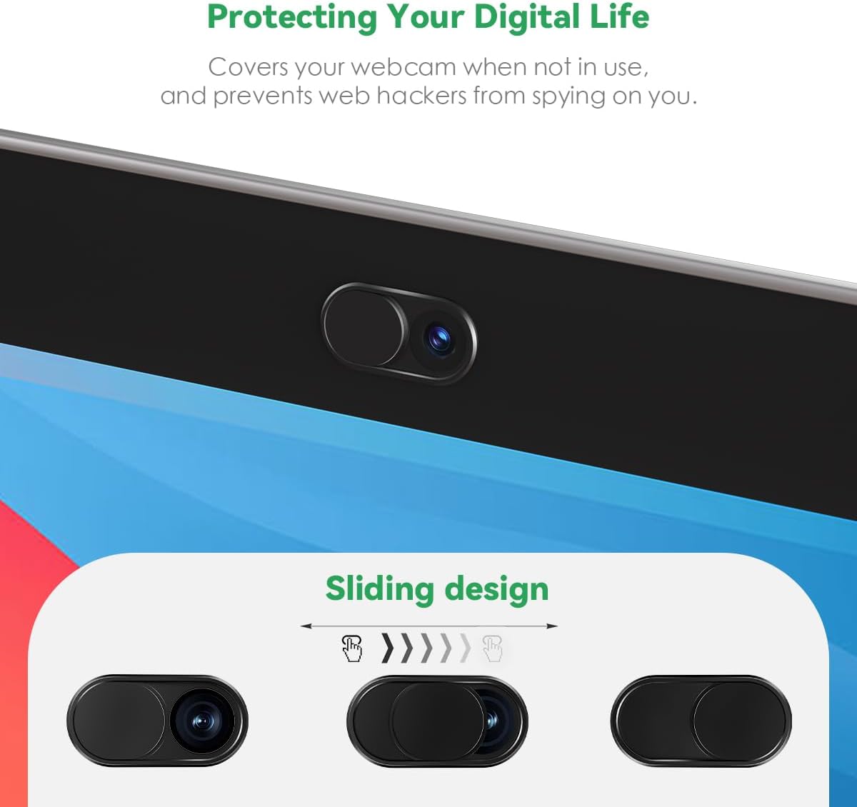 Ultra-Thin Metal Webcam Cover for Total Privacy encalife