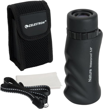 10x25 Black Waterproof Monocular