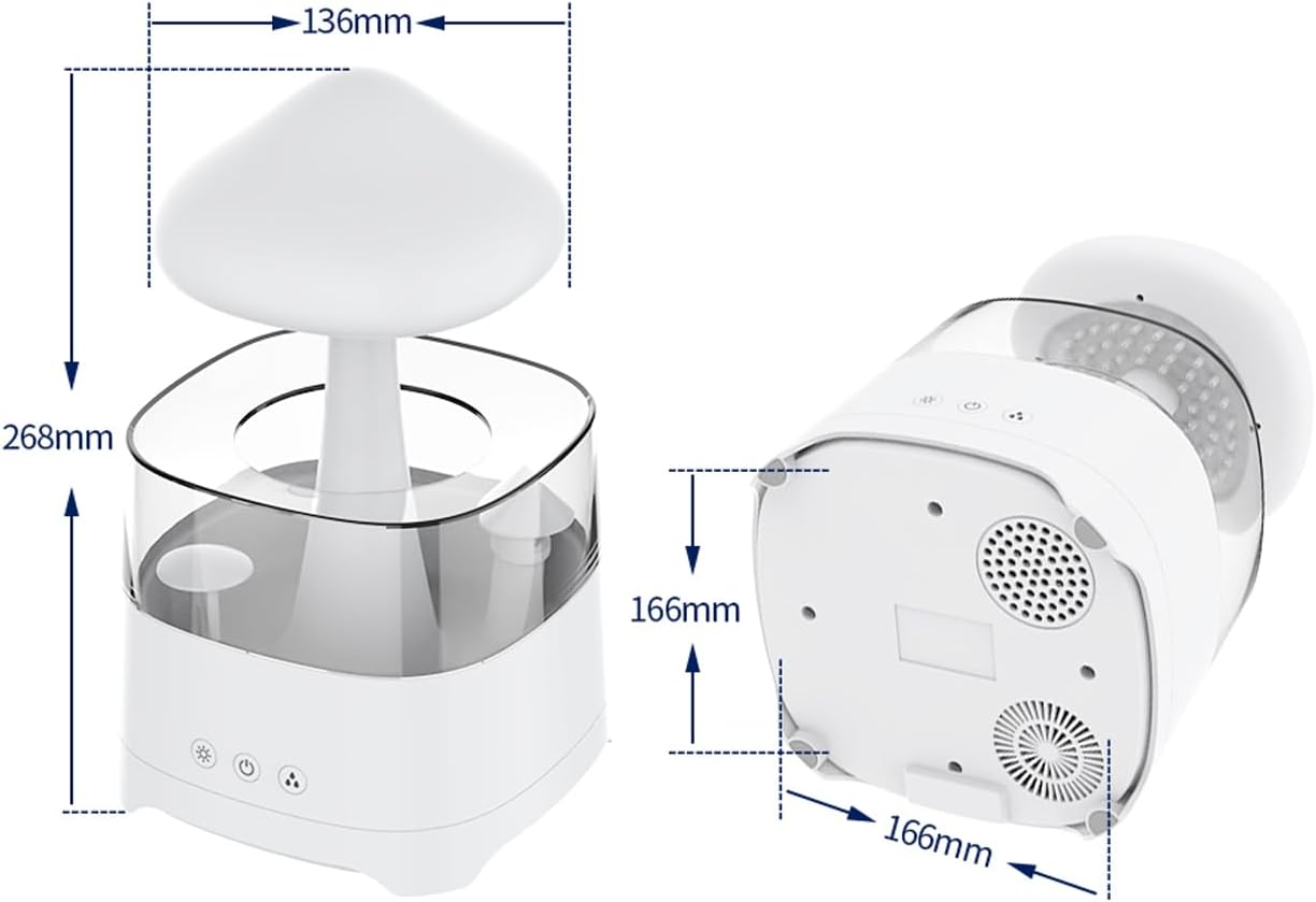 Rain Cloud Humidifier With Mist Light Speaker encalife